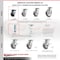 Service Caster 4 Inch Rubber on Aluminum Caster Set with Roller Bearing 2 Brakes and 2 Rigid SCC-35S420-RAR-SLB-2-R-2 - alternate 3